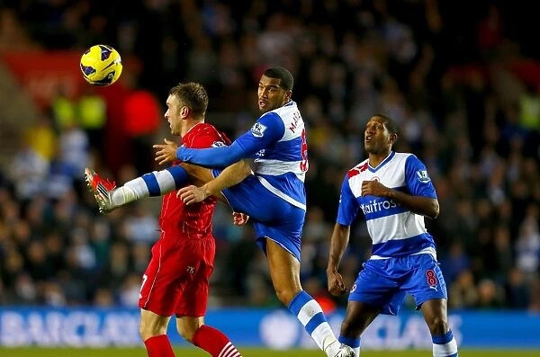 Aerial Battle: Mariappa vs. Lambert in the Southampton vs. Reading Premier League Clash (December 8, 2012)