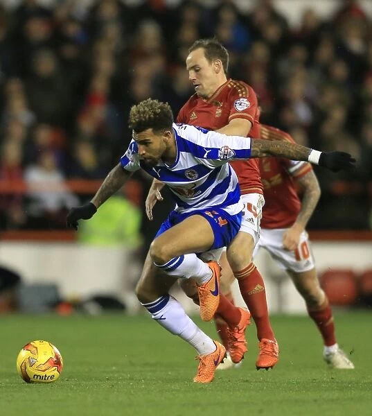 Battle for the Ball: Vaughan vs. Williams - Championship Clash between Nottingham Forest and Reading