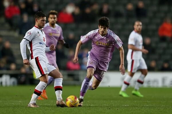 Lucas Piazon: In the Thick of the Action for Reading FC against MK Dons