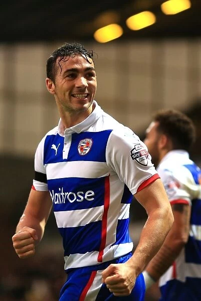 Stephen Kelly's Euphoric Celebration: Reading's Second Goal vs. Norwich City in Sky Bet Championship at Carrow Road