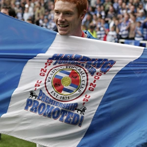 Dave Kitson shows off the flag