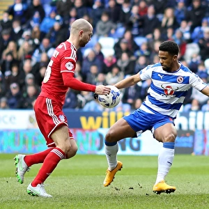 Garath McCleary Scores the First Goal: Reading vs. Cardiff City in Sky Bet Championship at Madejski Stadium