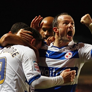 Reading FC: Le Fondre Scores Double, Celebrates with Team-mates after Beating Southampton