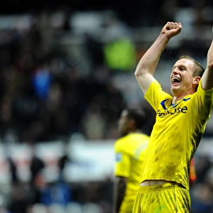 Reading's Alex Pearce Rejoices in Premier League Victory over Newcastle United at St. James Park (January 19, 2013)