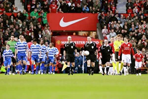 reading players emerge tunnel old trafford