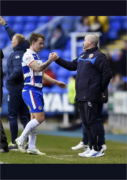 Steve Clarke and Simon Cox: A Moment of Connection After Substitution - Reading FC vs Sheffield Wednesday, Sky Bet Championship