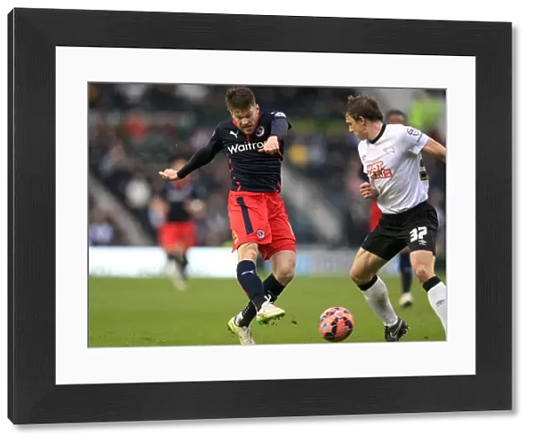 Fifth Round FA Cup Clash: Jamie Mackie's Intense Moment at iPro Stadium (Derby County vs. Reading)