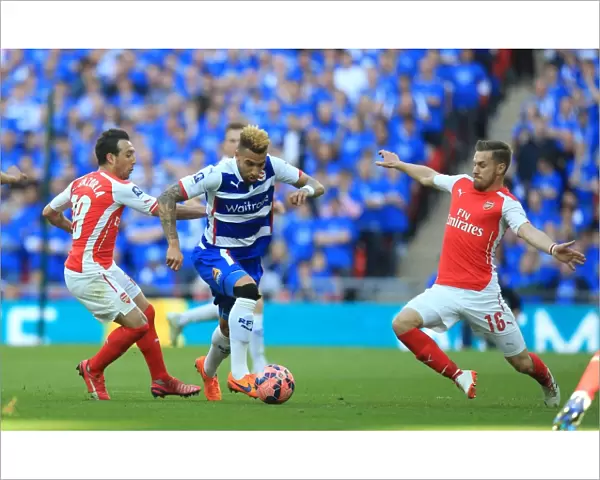 Reading's Daniel Williams Dashes Through Arsenal's Defense in FA Cup Semi-Final at Wembley Stadium