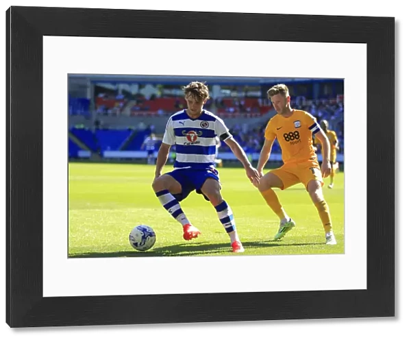 Battle for Supremacy: John Swift vs. Paul Gallagher in the Sky Bet Championship Clash between Reading and Preston North End at Madejski Stadium