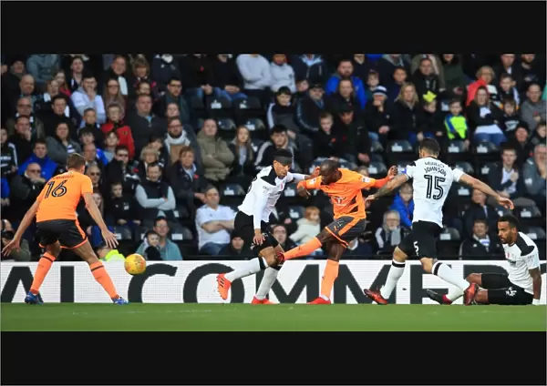 Sone Aluko Scores Reading's Second Goal: Derby County vs. Reading in Sky Bet Championship at Pride Park
