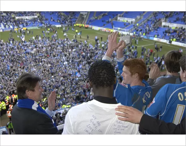 Reading FC: Champions John Madejski and the Team Celebrate Title Win with Adoring Fans (Derby County) - A Triumphant Moment