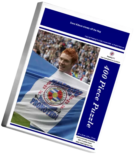 Dave Kitson shows off the flag