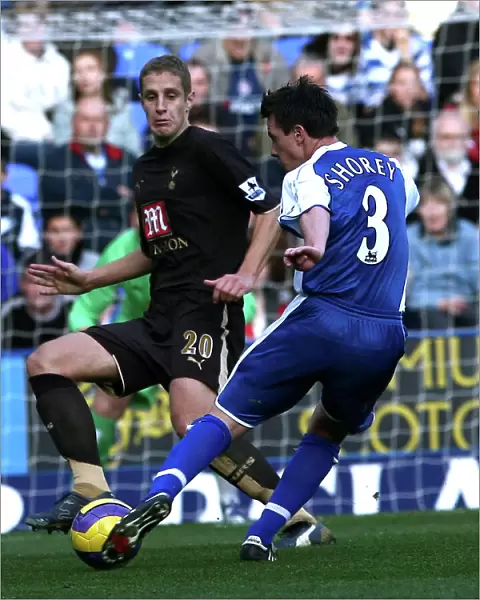 Nicky Shorey scores his goal as Michael Dawson looks on