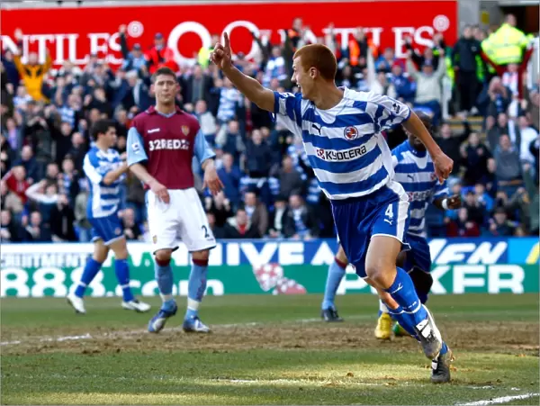 Steve Sidwell celebrates scoring his first goal