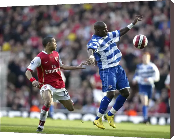 Leroy Lita controls the ball and holds off Gael Clichy