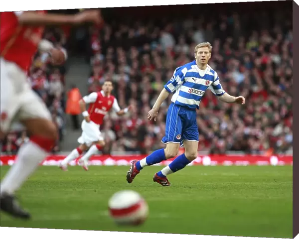 Brynjar Gunnarsson looks to close down another Arsenal attack