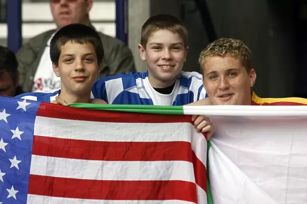 Young Royals fans show their support for the American and Irish players