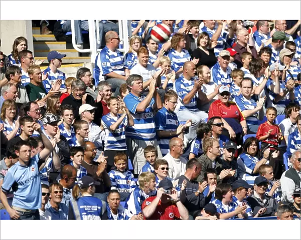 Royals Fans applaud in the sunshine against Watford