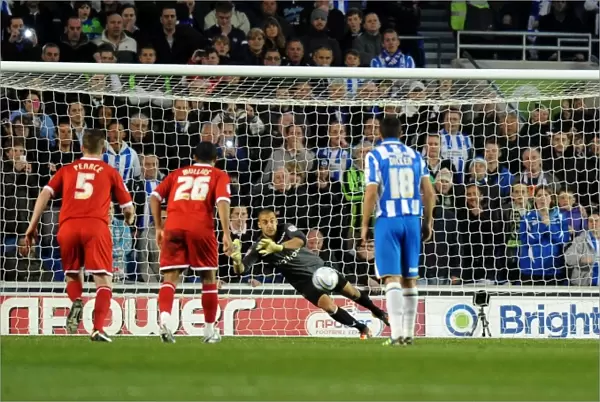 Federici's Heroic Penalty Save: Reading Defends AMEX Stadium against Brighton in Championship Battle