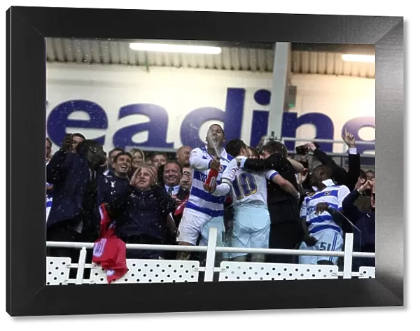 Reading Football Club's Promotion Euphoria: Jobi McAnuff's Unforgettable Celebration at Madejski Stadium