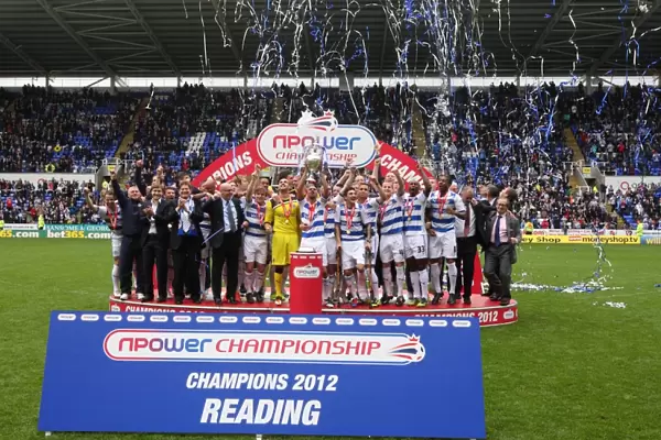Reading FC's Npower Championship Promotion Parade with the Trophy at Madejski Stadium