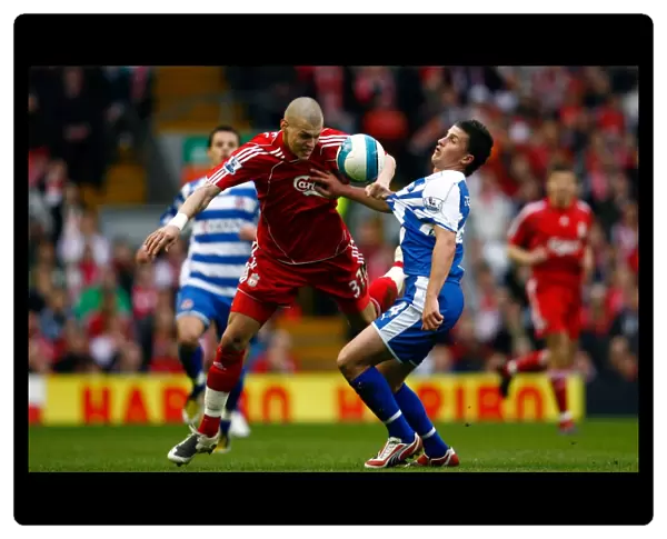 Shane Long vs. Martin Skrtel: Intense Battle at Liverpool vs. Reading, Barclays Premiership 2007 / 08 (15th March 2008)