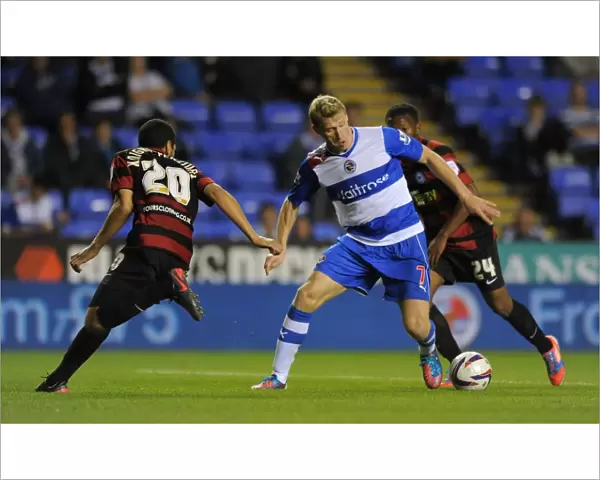 Battle for the Ball: Pogrebnyak vs. Knight-Percival - Capital One Cup Clash between Reading and Peterborough United