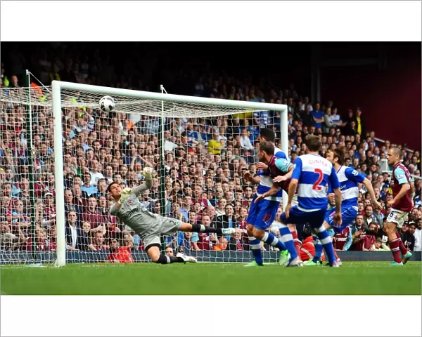 McCarthy's Dramatic Save: Denying Nolan's Header for Reading at Upton Park (West Ham United vs Reading, Barclays Premier League)