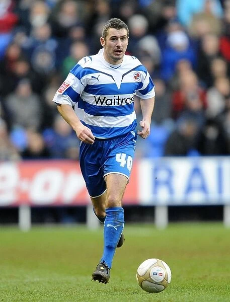 Action Moment: Andy Griffin of Reading FC vs. West Bromwich Albion in FA Cup Fifth Round at Madejski Stadium