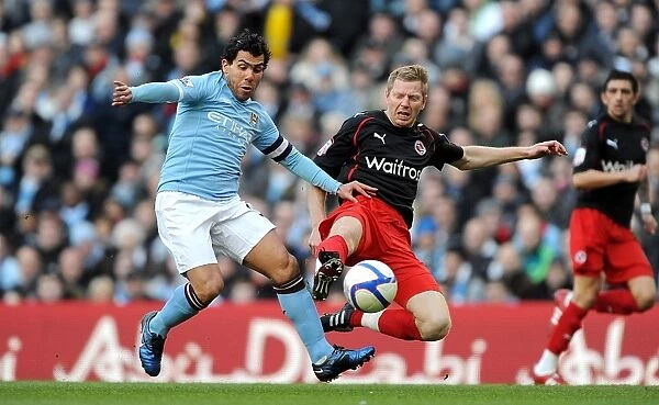 FA Cup Sixth Round Clash: Tevez vs. Gunnarsson at Manchester City Stadium