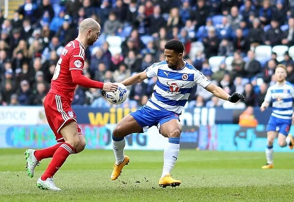 Garath McCleary Scores the First Goal: Reading vs. Cardiff City in Sky Bet Championship at Madejski Stadium