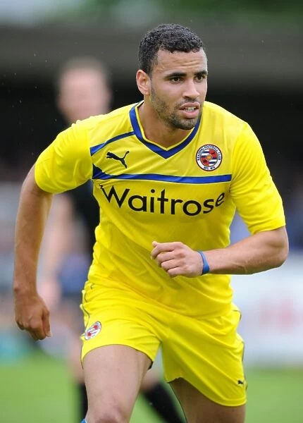 Hal Robson-Kanu in Action: Reading FC's Pre-Season Friendly against AFC Wimbledon at The Cherry Red Records Stadium