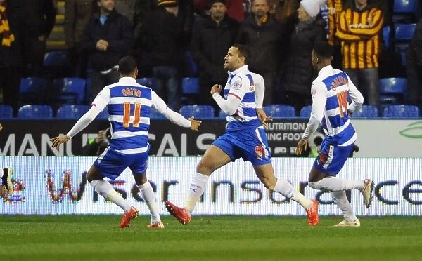 Hal Robson-Kanu Scores the First Goal: Reading's FA Cup Quarter Final Victory over Bradford City at Madejski Stadium