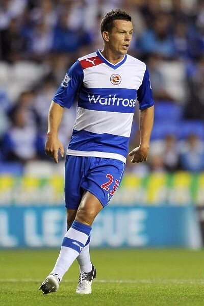 Ian Harte in Action for Reading FC against Peterborough United in the 2012 Capital One Cup Second Round at Madejski Stadium
