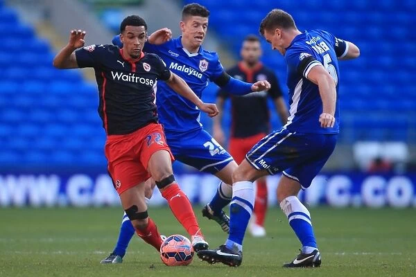 Intense Battle: Nick Blackman vs. Ben Turner - FA Cup Match between Cardiff City and Reading