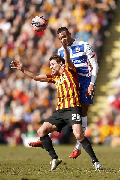 Intense Moment: Obita vs. Morais in FA Cup Sixth Round Clash at Bradford City