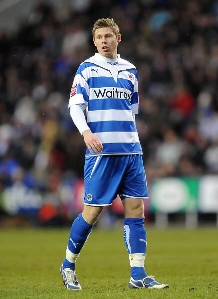 Intense Moment: Simon Church at Reading FC's FA Cup Fifth Round Clash vs. West Bromwich Albion at Madejski Stadium