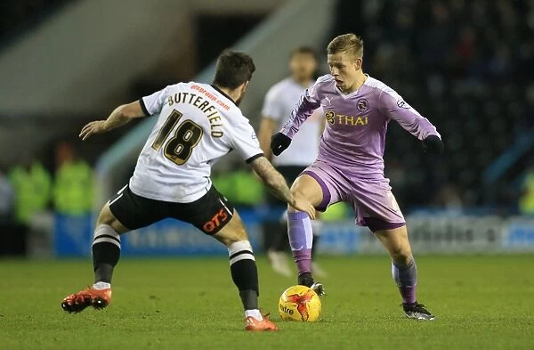 Intense Rivalry: Butterfield vs. Vydra Battle at iPro Stadium - Derby County vs. Reading (Sky Bet Championship)
