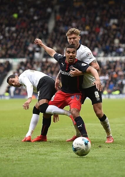 Intense Rivalry: Ince, Hendrick, and Appiah's Battle for Supremacy - Derby County vs. Reading (Sky Bet Championship)