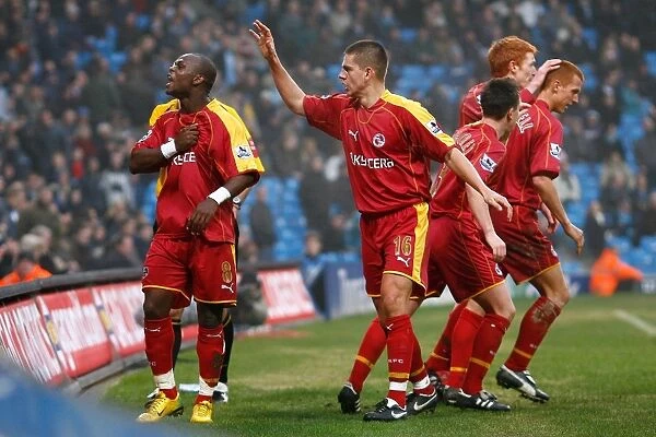 Leroy Lita celebrates his first goal in front of the Reading fans
