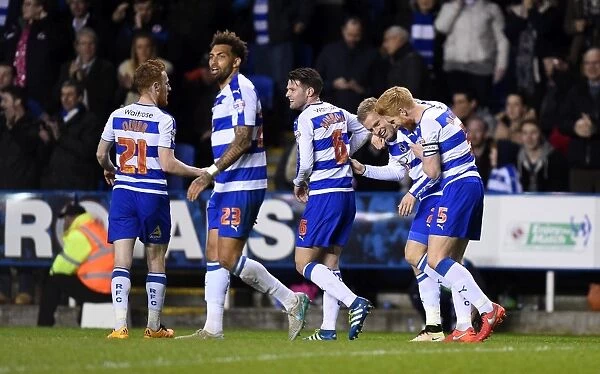 Matej Vydra Scores the Thriller: Reading's Euphoric Celebration of First Goal Against Nottingham Forest in Sky Bet Championship