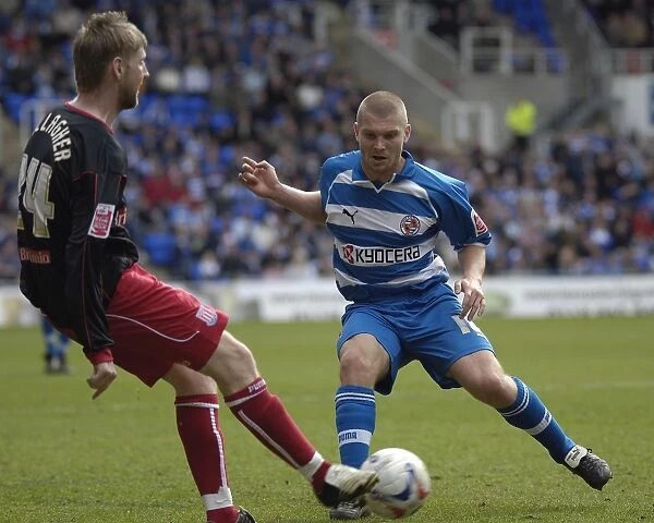 Michael Dobson closes down Paul Gallagher in the 3-1 defeat of Stoke City