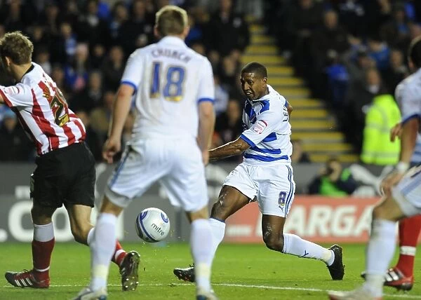 Mikele Leigertwood Scores the First Goal: Reading vs. Southampton in the Npower Championship at Madejski Stadium