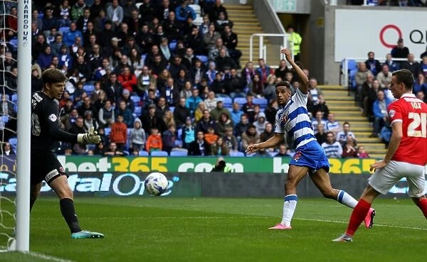 Nick Blackman Scores the Thrilling First Goal: Reading's Victory over Charlton Athletic in Sky Bet Championship at Madejski Stadium