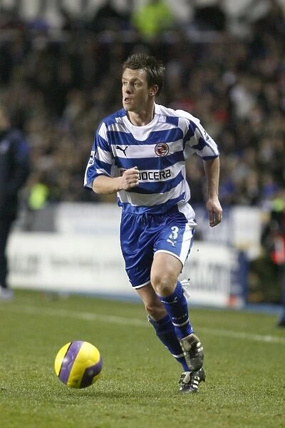 Nicky Shorey breaks forward in the 2-0 defeat against Everton