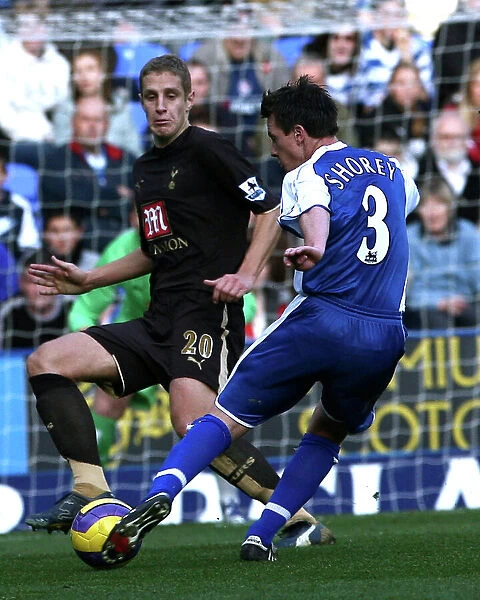 Nicky Shorey scores his goal as Michael Dawson looks on