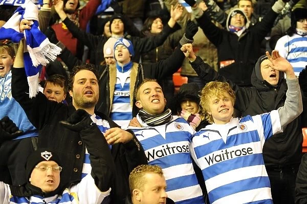 Reading FC Fans Euphoria in the Stands: Triumphant Third Round Replay of FA Cup Match against Liverpool at Anfield