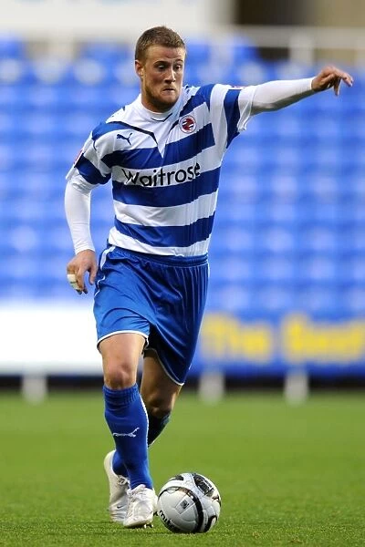 Reading FC vs Burton Albion: Matthew Mills in Action at Madejski Stadium during Carling Cup First Round