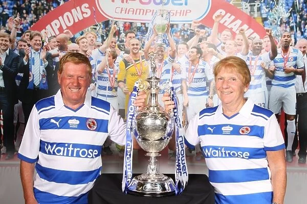 Reading FC's Championship Victory: Triumphant Moment with Fans and the Trophy (2012)