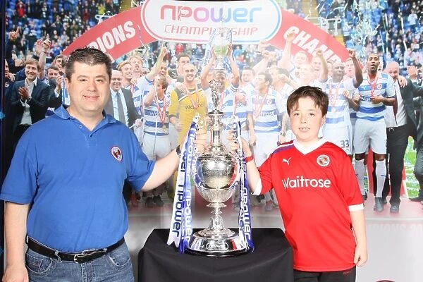 Reading FC's Glorious Triumph: A Commemorative Photoshoot with the 2012 Championship Trophy